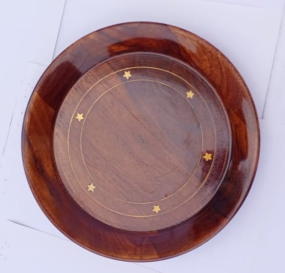 Natural Round Wooden Plates ch-001 - Image 3