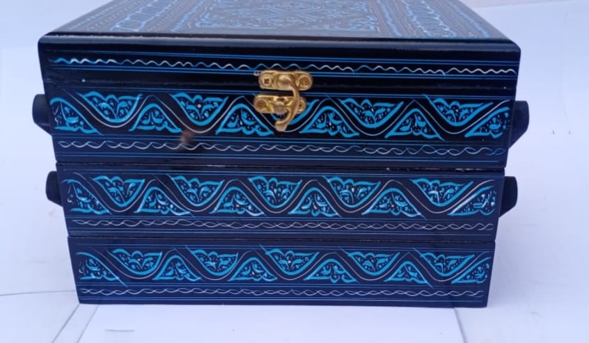 Hand Made Wood Jewellery Box 3 steps High Quality ch-002 - Image 6
