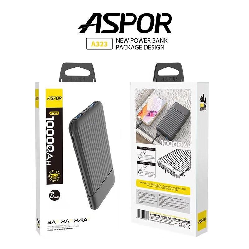 Aspor A323 Power Bank 10000mAh.