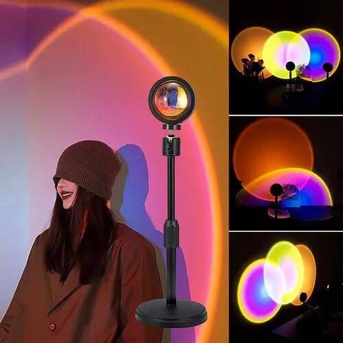 Lullabala Sunset Lamp, 180 Degree Rotation Sunset Light Projector 16 Colors Romantic Visual Mood Lighting Lamp with Remote for Photo/Selfie/Bedroom Decor - Image 2
