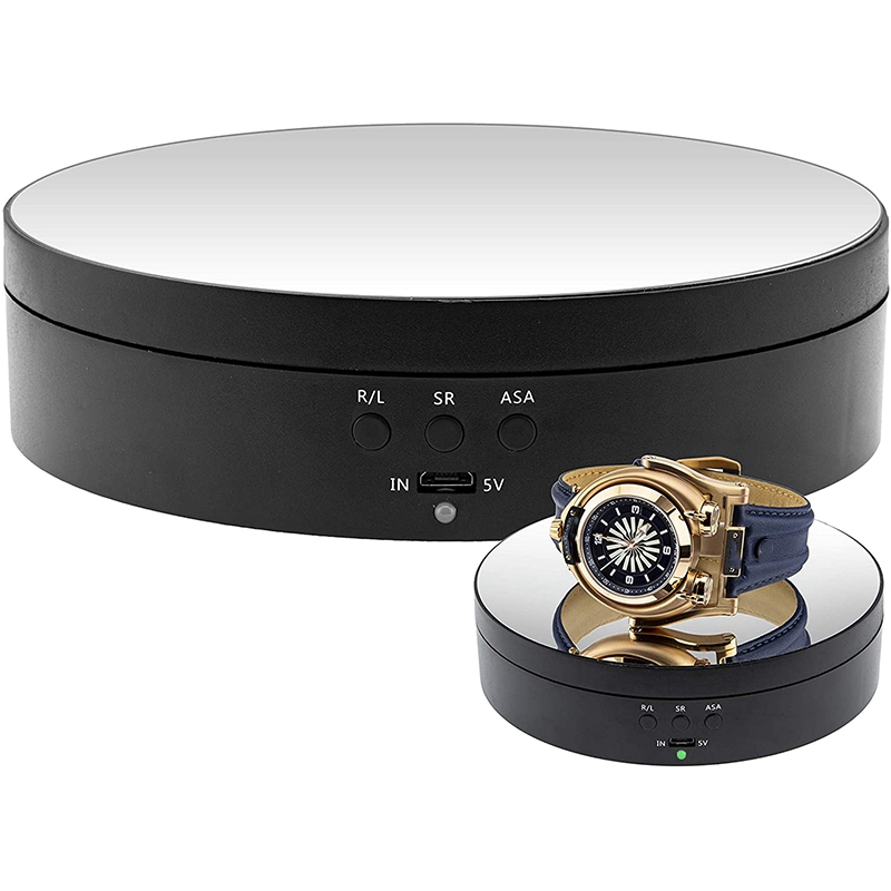 360 Degree Motorized Rotating Mirrored Display Stand Turntable Show Case for Show Jewelry Take Photo Backdrop Stand - Image 4