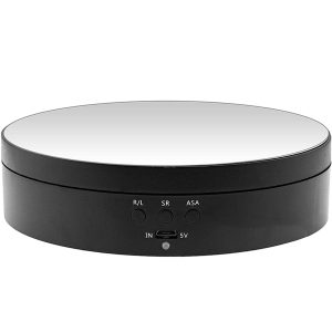 360 Degree Motorized Rotating Mirrored Display Stand Turntable Show Case for Show Jewelry Take Photo Backdrop Stand