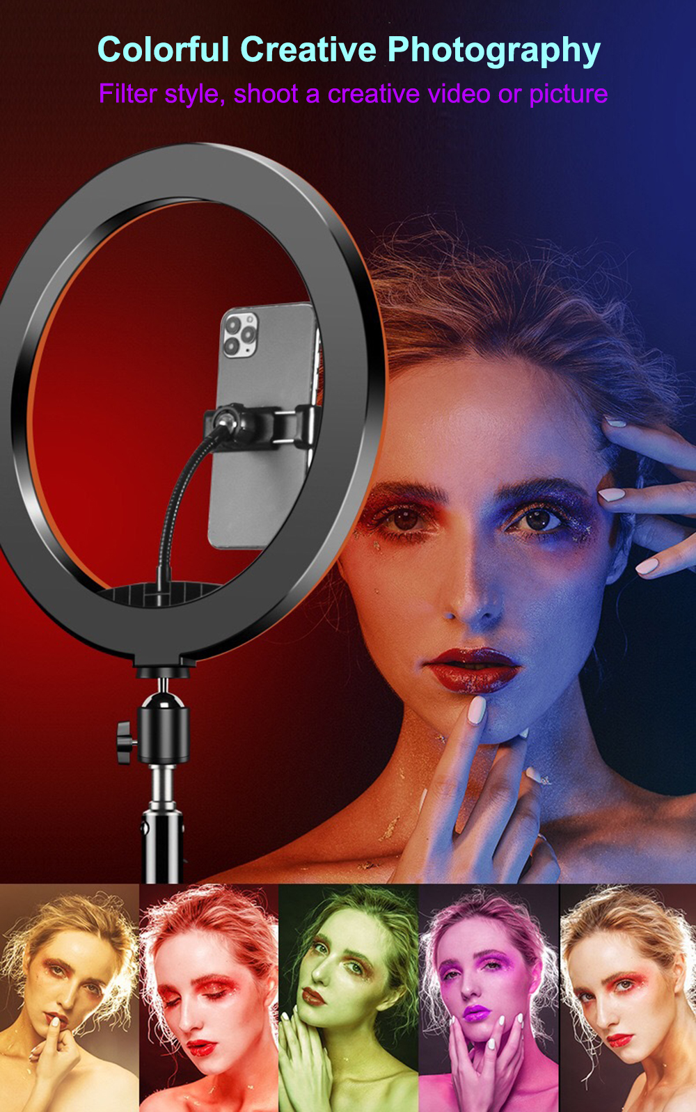 26CM MJ26 10.2 RGB LED SOFT RING LIGHT - Image 4